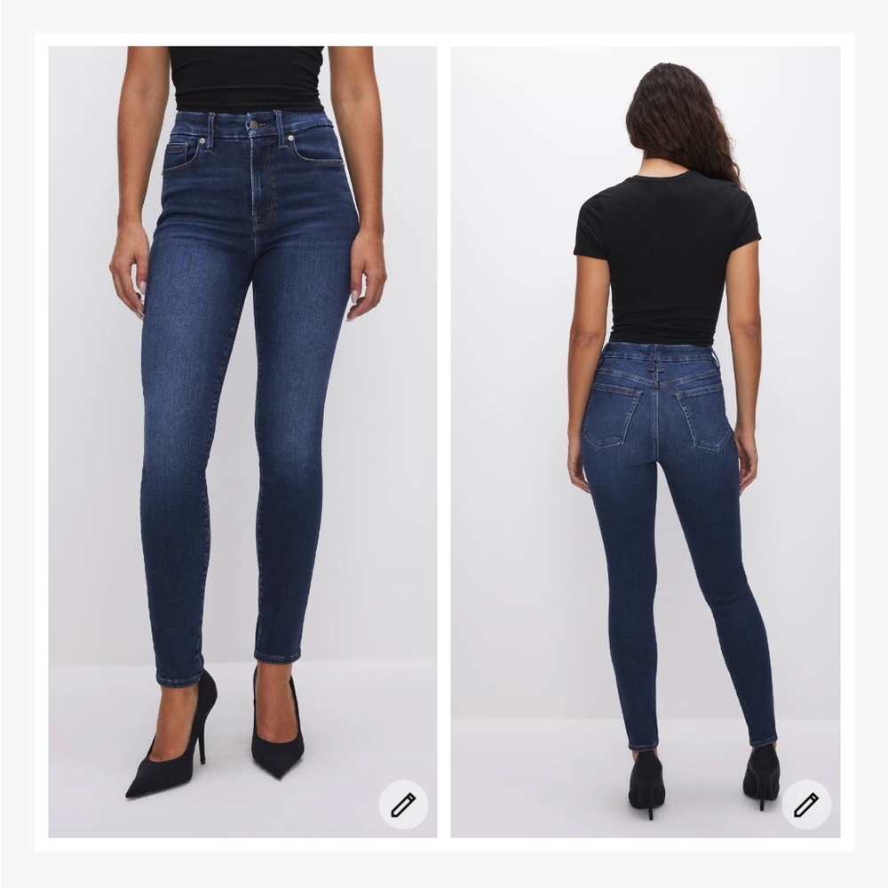 Good American Always Fits Good Legs Dark Blue Skinny Jeans Size 14-18